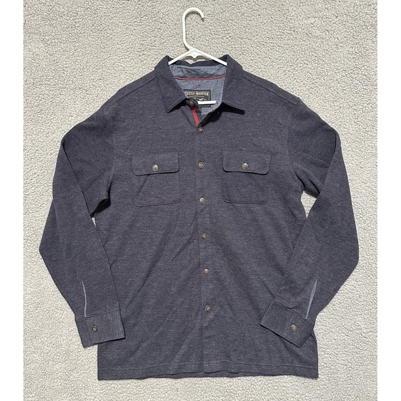 Grizzly Mountain Flannel Shirt Men's Large Gray Button Down Long Sleeve Outdoor - Picture 1 of 6